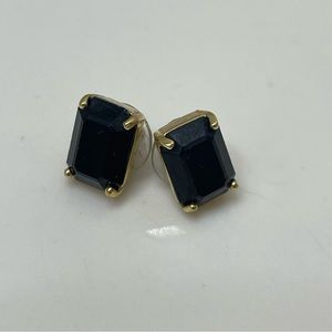 Kate Spade Black jewel and gold earring stud